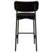 Banqueta Alta Bar Estofada Kit 4 Ella M25 Linho Preto - Mpozenato