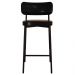 Banqueta Alta Bar Estofada Kit 6 Ella M25 Sintético Preto - Mpozenato