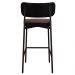 Banqueta Alta Bar Estofada Kit 6 Ella M25 Sintético Preto - Mpozenato