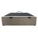 Base Box Baú para Cama Casal 138x188cm Liz S05 Suede Bordado Bege - Mpozenato