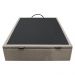 Base Box Baú para Cama Casal 138x188cm Liz S05 Suede Bordado Bege - Mpozenato