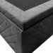 Base Box Baú para Cama Casal 138x188cm Liz S05 Suede Bordado Cinza - Mpozenato