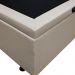 Base Box Baú para Cama Casal King 192x203cm Bipartido Liz S05 Sintético Bege - Mpozenato
