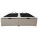 Base Box Baú para Cama Casal King 192x203cm Bipartido Liz S05 Sintético Bege - Mpozenato