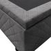 Base Box Baú para Cama Casal King 192x203cm Bipartido Liz S05 Suede Bordado Cinza - Mpozenato