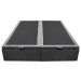 Base Box Baú para Cama Casal King 192x203cm Bipartido Liz S05 Suede Bordado Cinza - Mpozenato