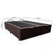 Base Box Baú para Cama Casal King 192x203cm Bipartido Liz S05 Suede Bordado Marrom - Mpozenato