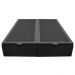 Base Box Baú para Cama Casal King 192x203cm Bipartido Liz S05 Suede Bordado Preto - Mpozenato