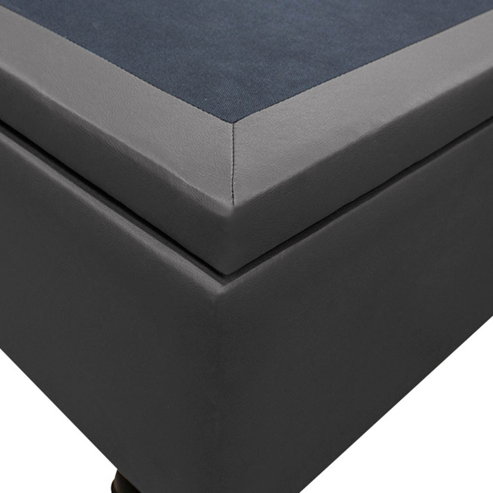 Base Box Baú para Cama Casal Queen 158x198cm Bipartido Liz S05 Sintético Cinza - Mpozenato
