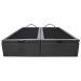 Base Box Baú para Cama Casal Queen 158x198cm Bipartido Liz S05 Sintético Cinza - Mpozenato