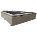 Base Box Baú para Cama Casal Queen 158x198cm Bipartido Liz S05 Suede Bordado Bege - Mpozenato