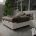 Base Box Baú para Cama Casal Queen 158x198cm Bipartido Liz S05 Suede Bordado Bege - Mpozenato