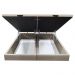 Base Box Baú para Cama Casal Queen 158x198cm Bipartido Liz S05 Suede Bordado Bege - Mpozenato