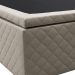 Base Box Baú para Cama Casal Queen 158x198cm Bipartido Liz S05 Suede Bordado Bege - Mpozenato