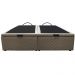 Base Box Baú para Cama Casal Queen 158x198cm Bipartido Liz S05 Suede Bordado Bege - Mpozenato