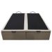 Base Box Baú para Cama Casal Queen 158x198cm Bipartido Liz S05 Suede Bordado Bege - Mpozenato