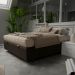 Base Box Baú para Cama Casal Queen 158x198cm Bipartido Liz S05 Suede Bordado Marrom - Mpozenato