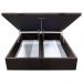 Base Box Baú para Cama Casal Queen 158x198cm Bipartido Liz S05 Suede Bordado Marrom - Mpozenato