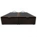 Base Box Baú para Cama Casal Queen 158x198cm Bipartido Liz S05 Suede Bordado Marrom - Mpozenato