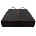Base Box Baú para Cama Casal Queen 158x198cm Bipartido Liz S05 Suede Bordado Marrom - Mpozenato