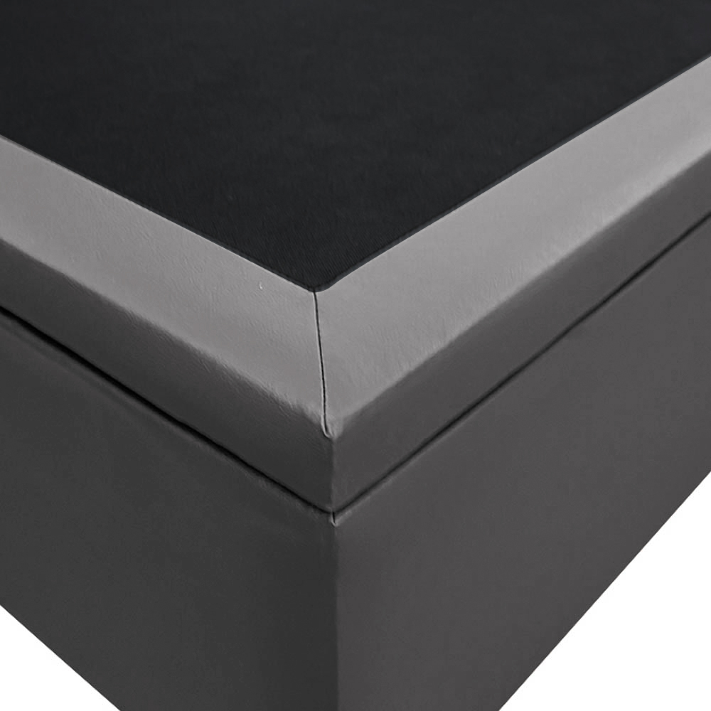 Base Box Baú para Cama Solteiro 88x188cm Liz S05 Sintético Cinza - Mpozenato