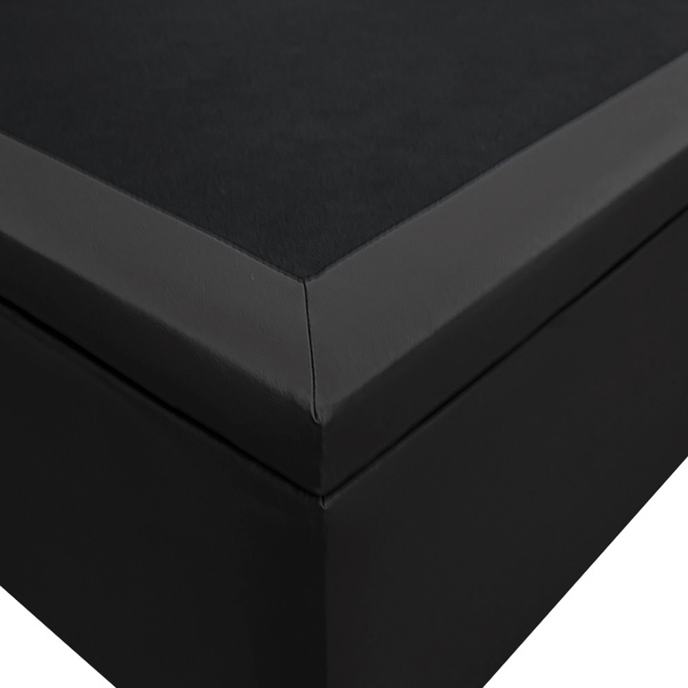 Base Box Baú para Cama Solteiro 88x188cm Liz S05 Sintético Preto - Mpozenato