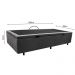 Base Box Baú para Cama Solteiro 88x188cm Liz S05 Suede Bordado Cinza - Mpozenato