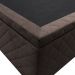 Base Box Baú para Cama Solteiro 88x188cm Liz S05 Suede Bordado Marrom - Mpozenato