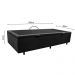 Base Box Baú para Cama Solteiro 88x188cm Liz S05 Suede Bordado Preto - Mpozenato