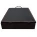 Base Box Baú para Cama Viúva 128x188cm Liz S05 Suede Bordado Marrom - Mpozenato