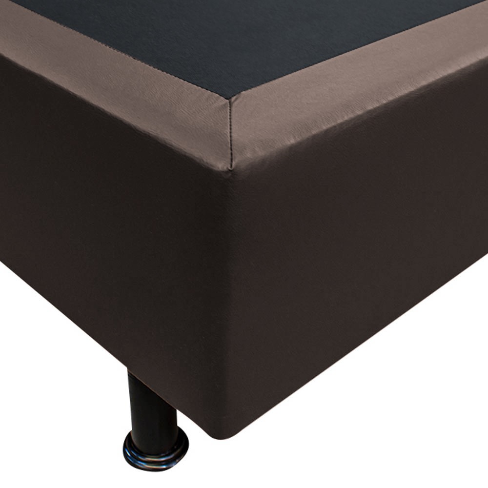 Base Box para Cama Casal 138x188cm Liz S05 Sintético Marrom - Mpozenato