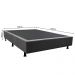 Base Box para Cama Casal 138x188cm Liz S05 Suede Bordado Cinza - Mpozenato