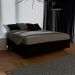 Base Box para Cama Casal 138x188cm Liz S05 Suede Bordado Preto - Mpozenato