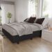 Base Box para Cama Casal King 192x203cm Bipartido Liz S05 Sintético Preto - Mpozenato