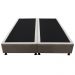 Base Box para Cama Casal King 192x203cm Bipartido Liz S05 Suede Bordado Bege - Mpozenato