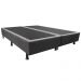 Base Box para Cama Casal King 192x203cm Bipartido Liz S05 Suede Bordado Cinza - Mpozenato