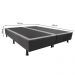 Base Box para Cama Casal King 192x203cm Bipartido Liz S05 Suede Bordado Cinza - Mpozenato