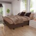Base Box para Cama Casal King 192x203cm Bipartido Liz S05 Suede Bordado Marrom - Mpozenato