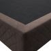 Base Box para Cama Casal King 192x203cm Bipartido Liz S05 Suede Bordado Marrom - Mpozenato