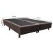 Base Box para Cama Casal King 192x203cm Bipartido Liz S05 Suede Bordado Marrom - Mpozenato
