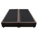 Base Box para Cama Casal King 192x203cm Bipartido Liz S05 Suede Bordado Marrom - Mpozenato