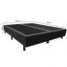 Base Box para Cama Casal King 192x203cm Bipartido Liz S05 Suede Bordado Preto - Mpozenato