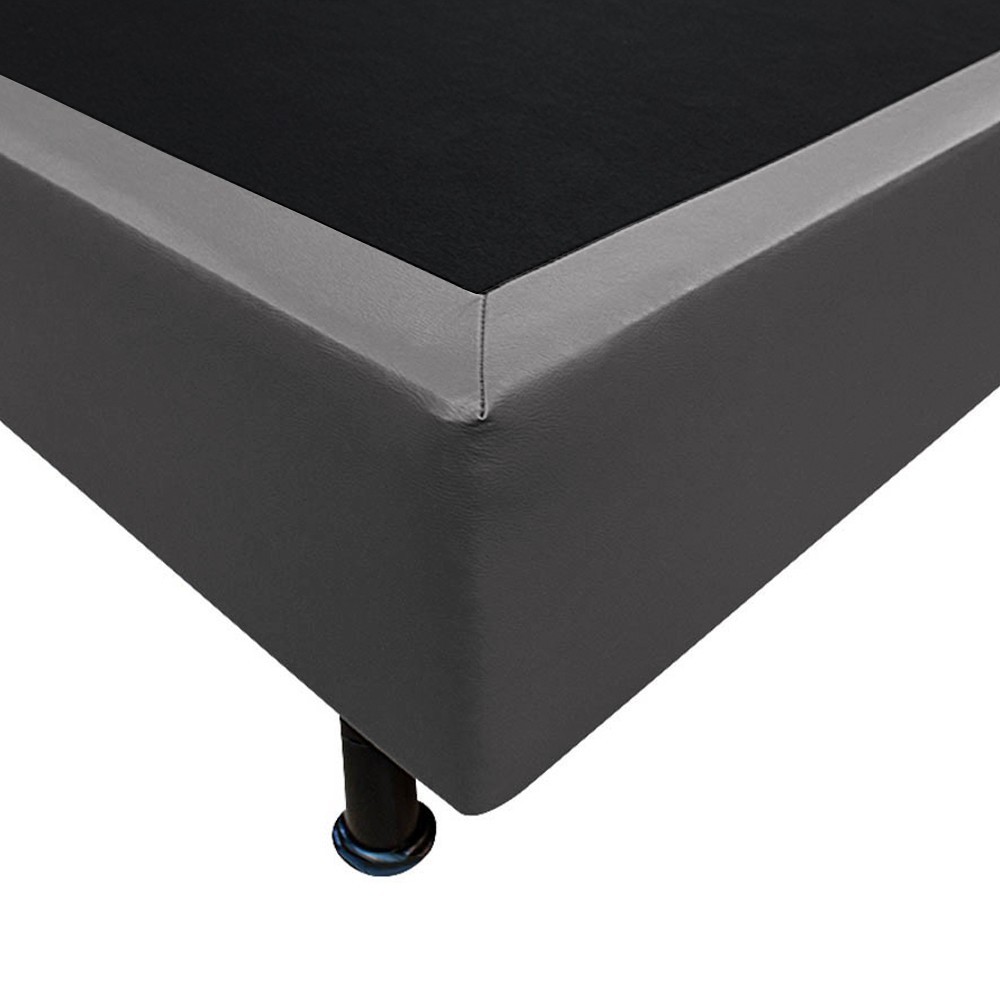 Base Box para Cama Casal Queen 158x198cm Bipartido Liz S05 Sintético Cinza - Mpozenato