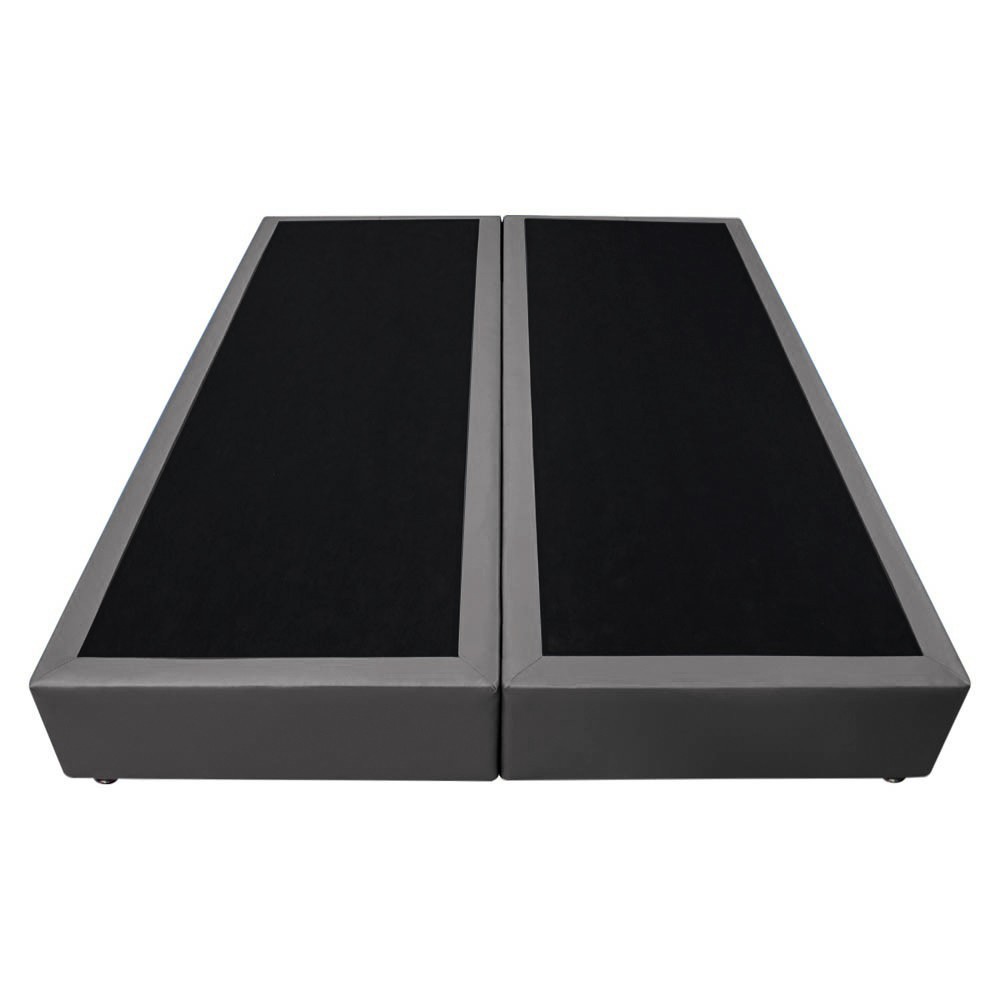 Base Box para Cama Casal Queen 158x198cm Bipartido Liz S05 Sintético Cinza - Mpozenato
