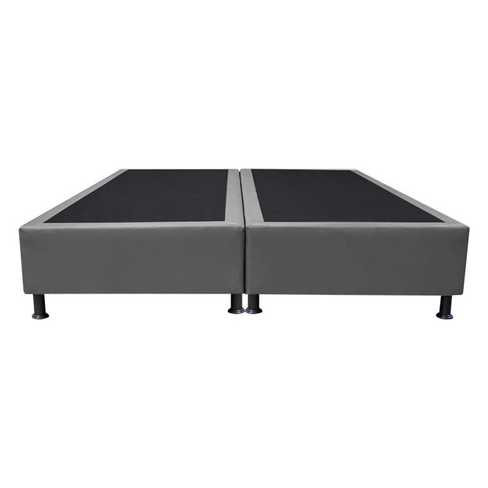 Base Box para Cama Casal Queen 158x198cm Bipartido Liz S05 Sintético Cinza - Mpozenato