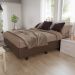 Base Box para Cama Casal Queen 158x198cm Bipartido Liz S05 Sintético Marrom - Mpozenato
