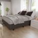 Base Box para Cama Casal Queen 158x198cm Bipartido Liz S05 Sintético Preto - Mpozenato