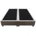 Base Box para Cama Casal Queen 158x198cm Bipartido Liz S05 Suede Bordado Bege - Mpozenato