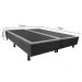 Base Box para Cama Casal Queen 158x198cm Bipartido Liz S05 Suede Bordado Cinza - Mpozenato