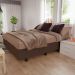 Base Box para Cama Casal Queen 158x198cm Bipartido Liz S05 Suede Bordado Marrom - Mpozenato
